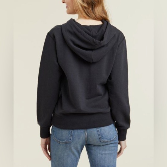Frye Women’s Black and Cream Hoodie, Size Small, Hooded Sweatshirt - Picture 3 of 10